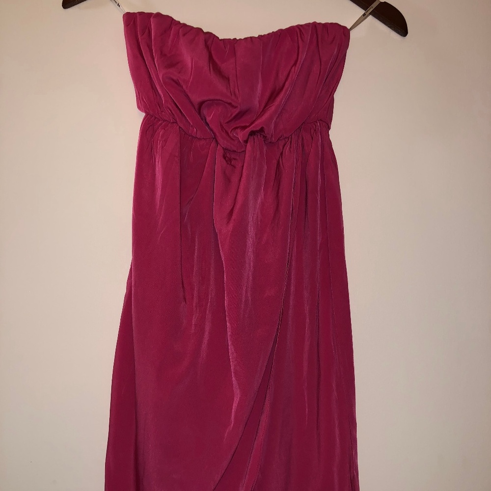 Forever 21 Pink Strapless Tulip Hem Dress